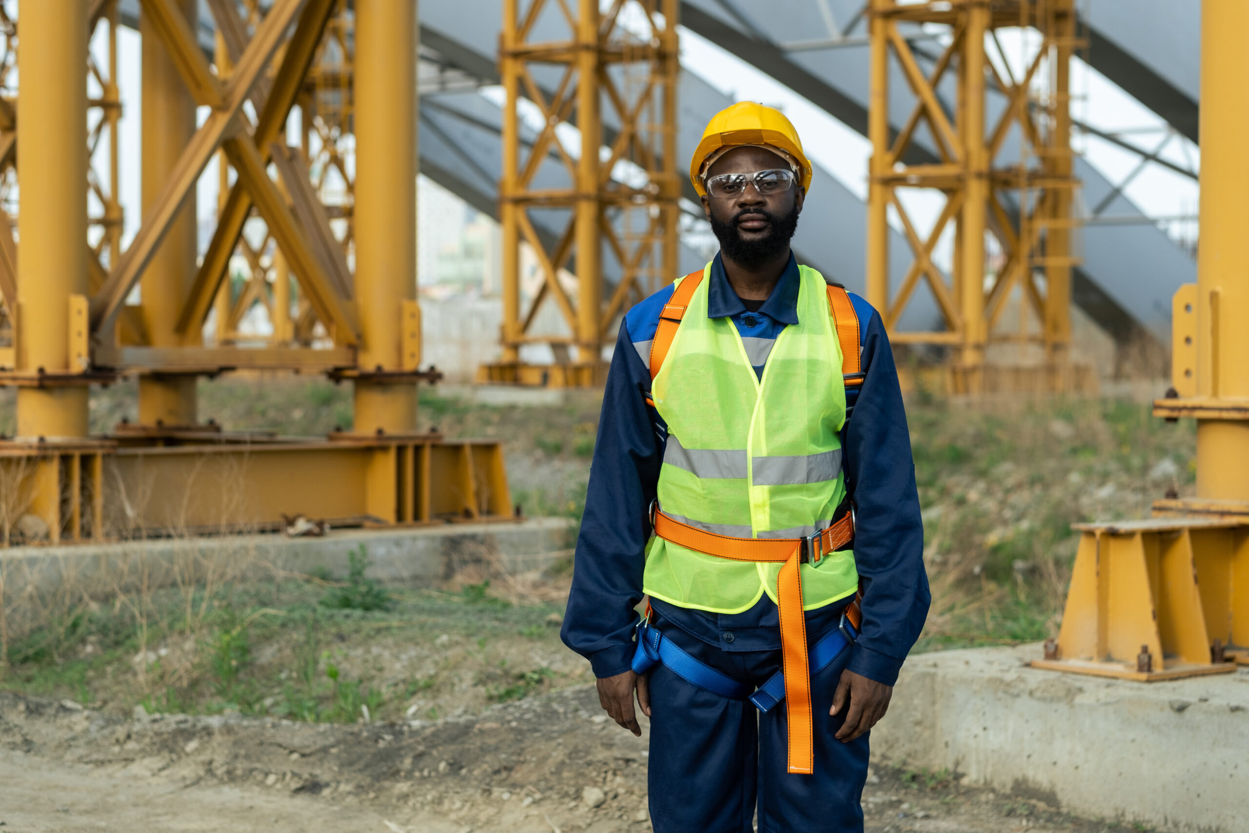 Construction worker working outdoors